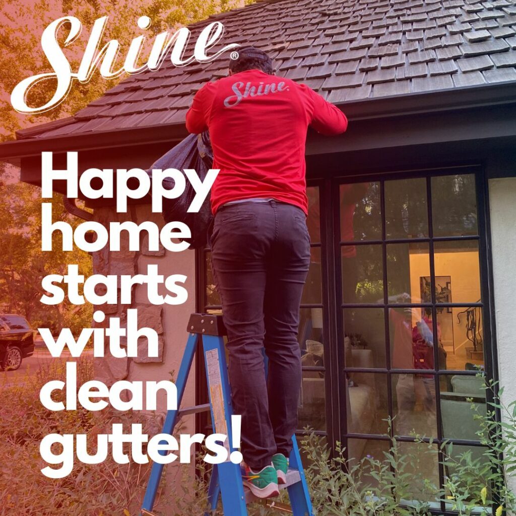 happy home starts with clean gutters graphic
