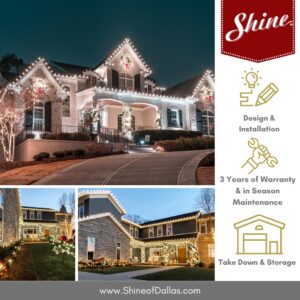 Shine of Dallas holiday lighting icon graphic
