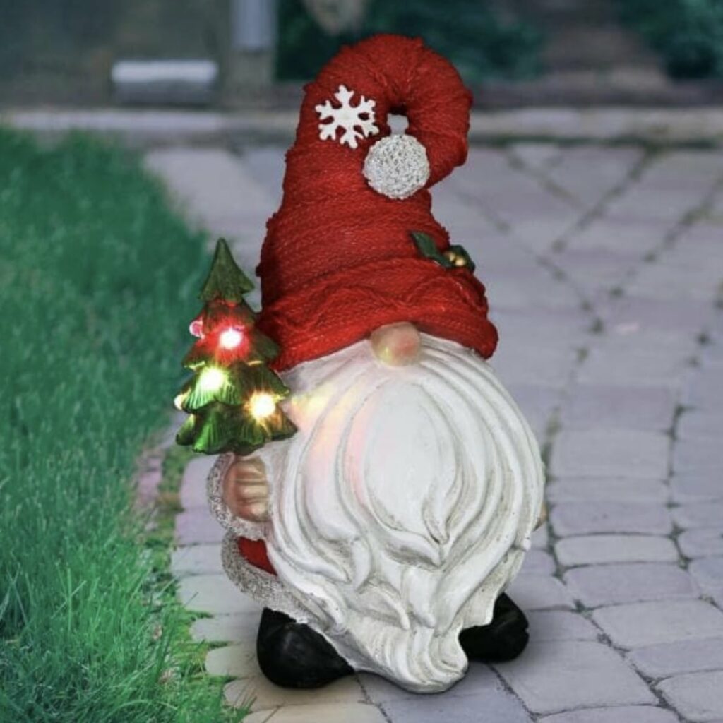 Christmas lawn gnome