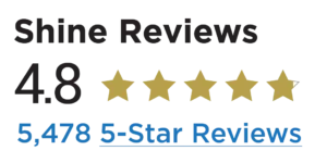 Shine Reviews 4.8 stars. 5,478 5-Star Reviews