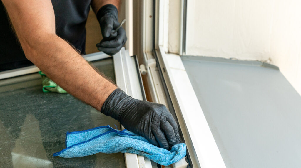 window track cleaning