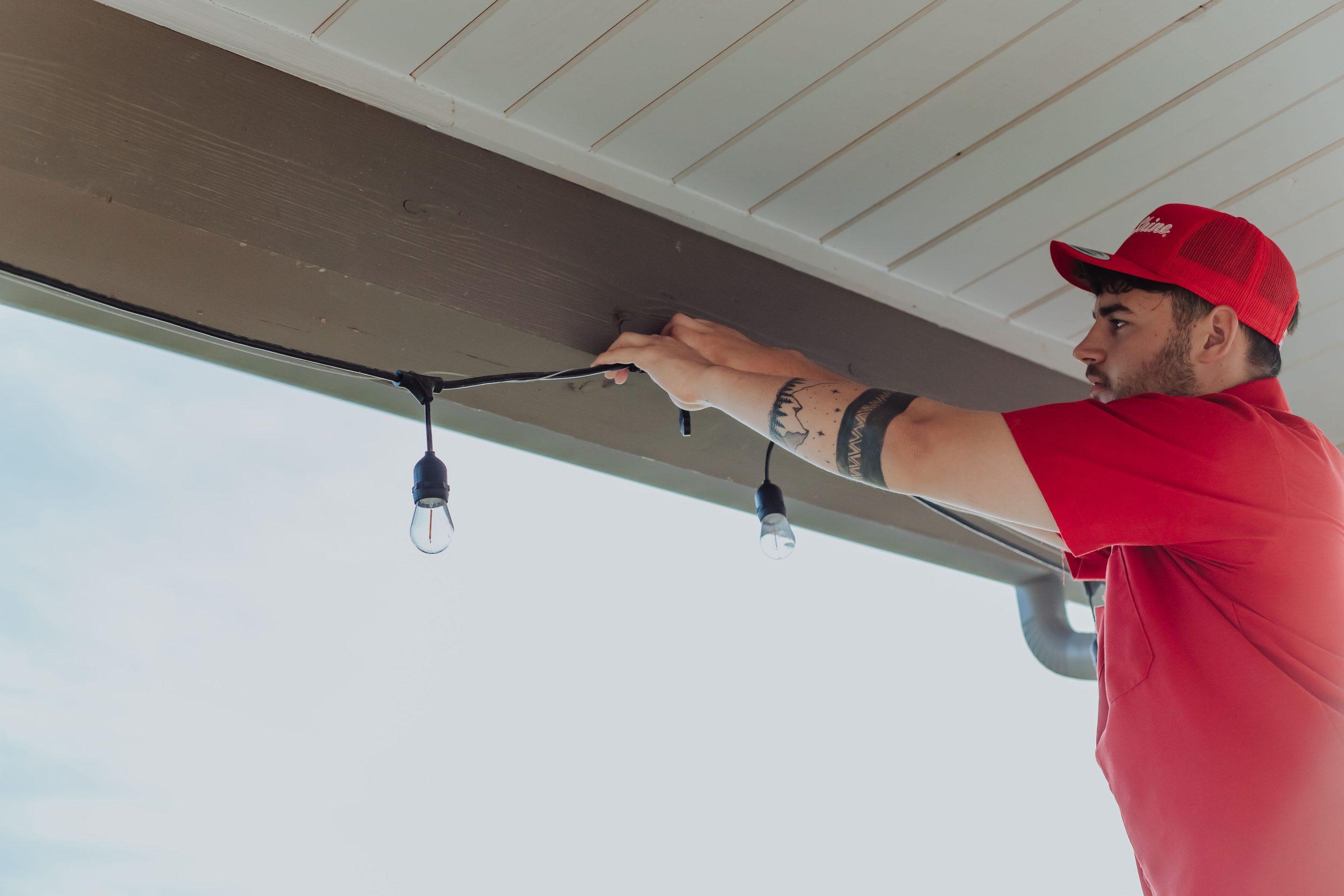 Professional outdoor lighting installation